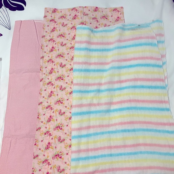 🆕 Sesame Beginnings Baby 2 Pack Flannel Receiving Blankets Plus 3 Used Blankets - Picture 4 of 8